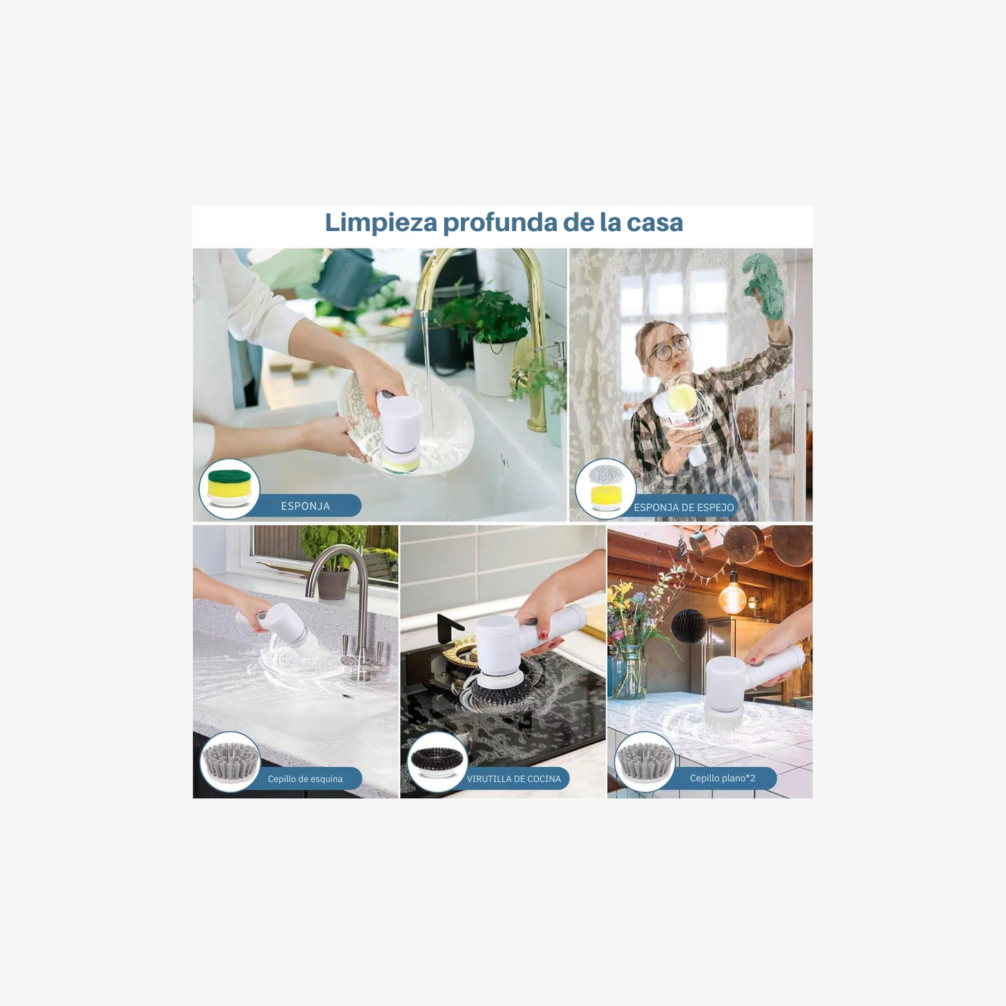 La Primera Esponja 100% Automática que Refriega Sola. PowerBrush Pro™: