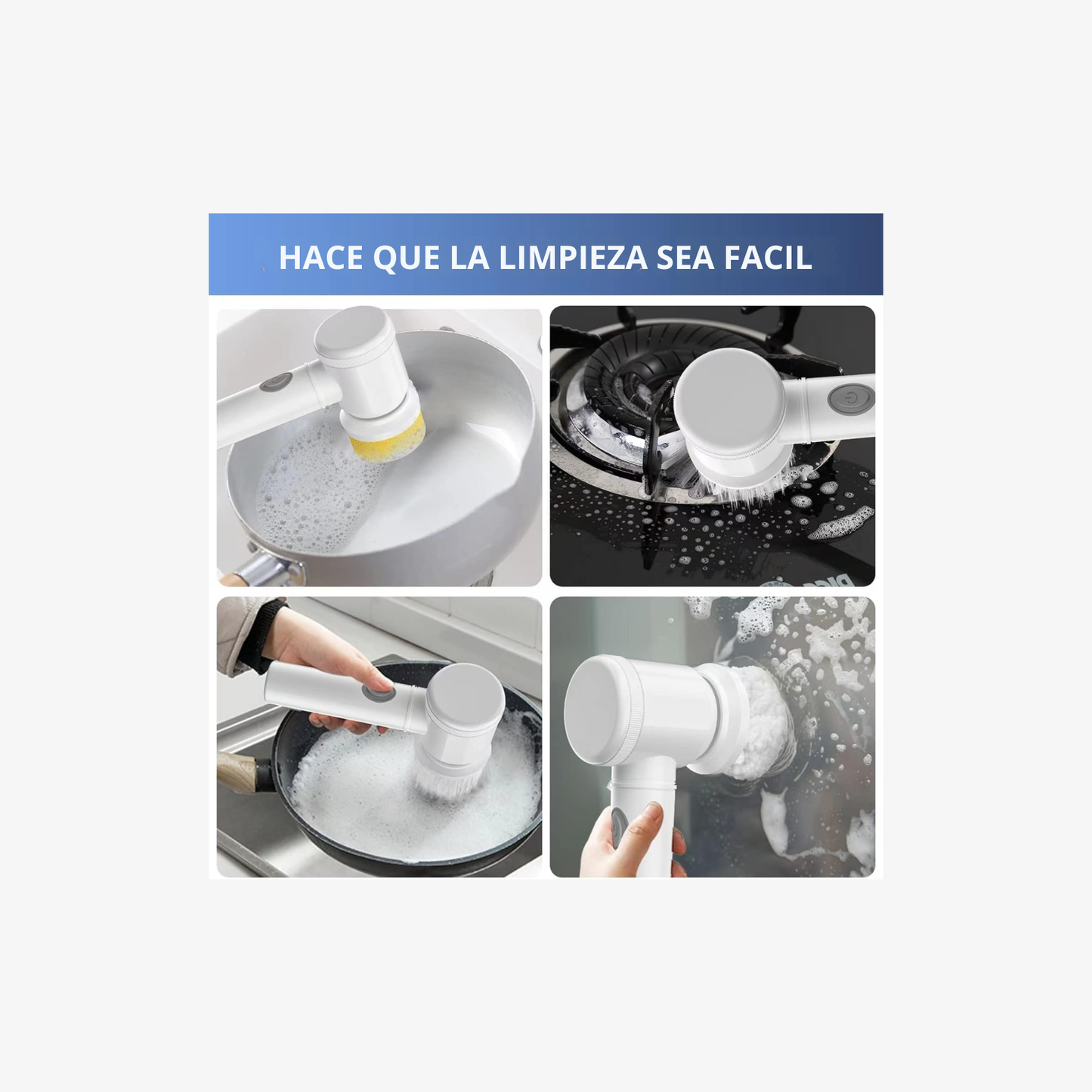 La Primera Esponja 100% Automática que Refriega Sola. PowerBrush Pro™: